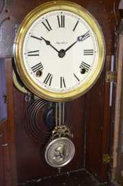 Antique Walnut Ingraham “Jasper” Kitchen Clock