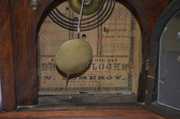 Antique Walnut N. Pomeroy Round Top Shelf Clock