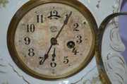 Antique Porcelain New Haven Mantel Clock