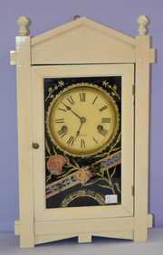 Antique Painted New Haven Shelf Clock