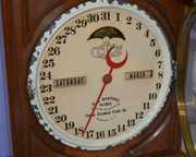 Antique Walnut Ithaca   Calendar Library Clock