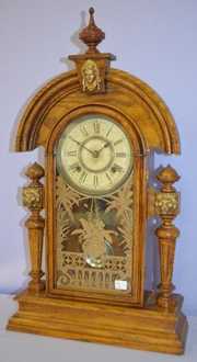 Antique Oak Ansonia “King” Parlor Clock