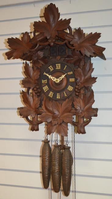 3 Weight Cuckoo and Quail Hanging Wall Clock