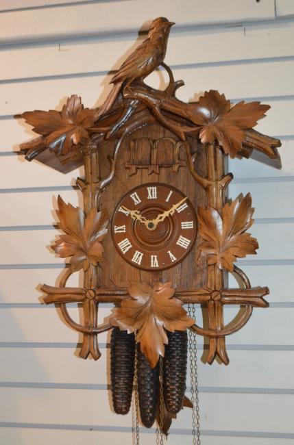 3 Weight Cuckoo and Quail Hanging Wall Clock