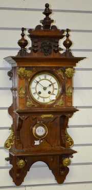 Ornate 1/2 Size German Open Well Wall Clock