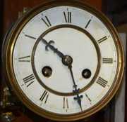 Ornate RA 1/2 Size Wall Clock with Mahogany Case