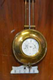 Ornate RA 1/2 Size Wall Clock with Mahogany Case