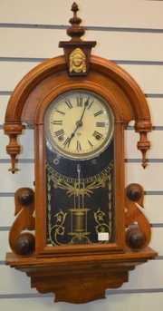 Antique Ansonia Tear Drop Hanging Kitchen Clock