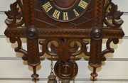 Antique 2 Weight Inlaid Wood Cuckoo Clock