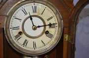 Antique Walnut New Haven “Shannon” Kitchen Clock