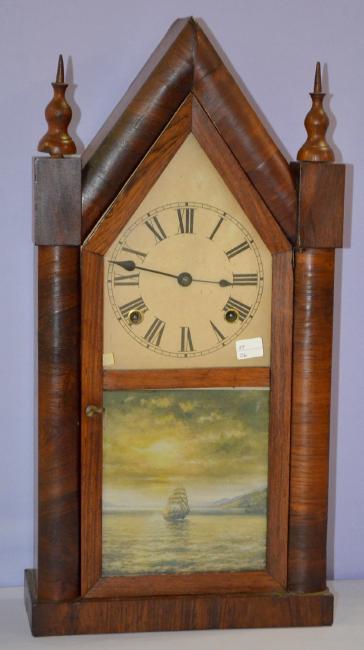 Antique Gilbert “Sharp Gothic” Steeple Clock