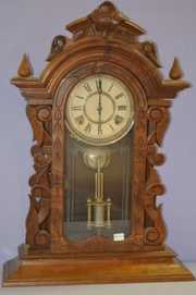 Antique Walnut Gilbert Parlor Clock