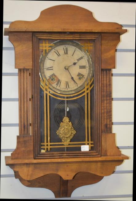 Antique Carved Hanging Kitchen Clock