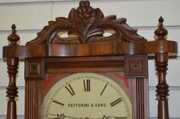 Antique English Carved Mahogany Wall Clock