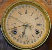 Antique Ornate Carved Hanging Kitchen Clock