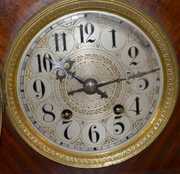 Antique Walnut Stained Cabinet Clock