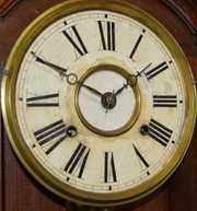 Antique Walnut Geo. B. Owens Wall Regulator Clock