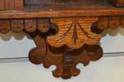 Antique Carved Oak Ansonia Hanging Kitchen Clock