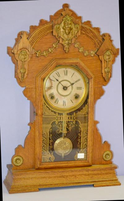 Antique Seth Thomas Oak Kitchen Clock