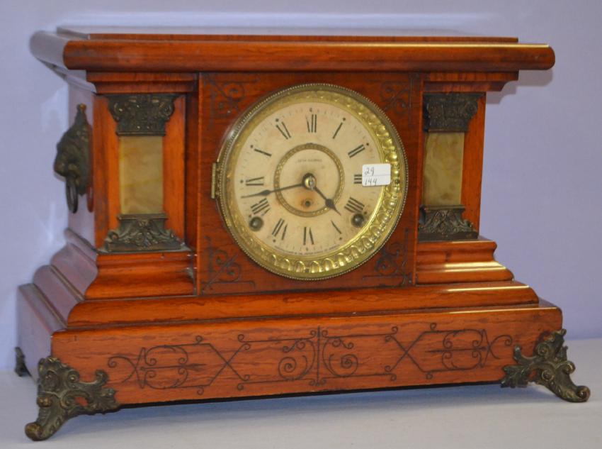 Antique Seth Thomas Red Adamantine Mantel Clock