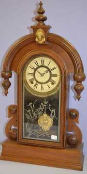 Antique Ansonia “Parisian” Walnut Parlor Clock