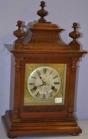 Antique German Crossed Arrow Cabinet Clock