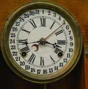 Antique Waterbury  Hanging Calendar Kitchen Clock