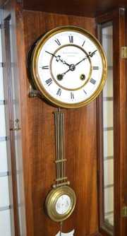 Antique Carved Walnut RA Wall Clock