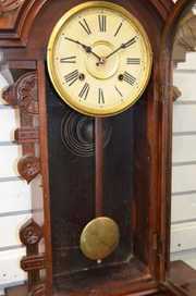 Foreign, Modern Mahogany Lady Head Shelf Clock