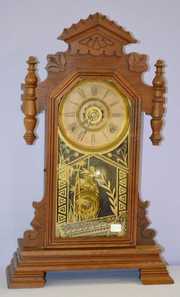 Antique Ansonia “Idaho” Walnut Kitchen Clock