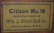 Antique Gilbert “Citizen No. 19” Kitchen Clock