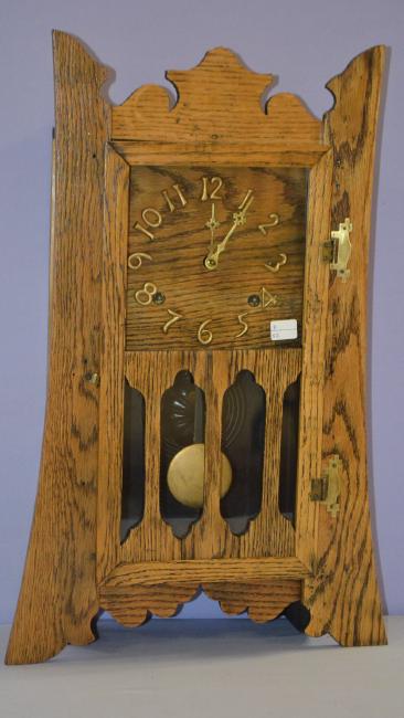 Antique Gilbert “Anita” Mission Oak Shelf Clock