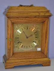 Vintage Seth Thomas “Exeter E” Oak Cabinet Clock