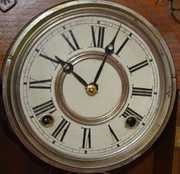 Antique E.N. Welch “Pepita” Walnut Kitchen Clock