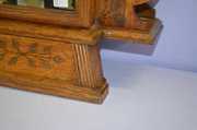 Signed Ansonia Carved Oak Cabinet Shelf Clock