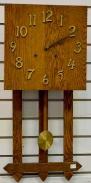 Antique Ingraham “Monterey” Mission Oak  Clock