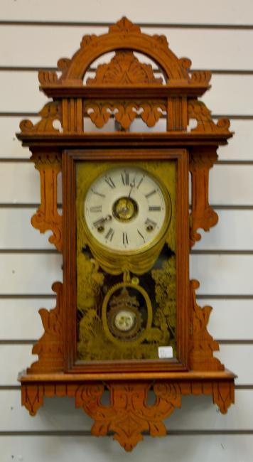 Antique EN Welch “Eclipse” Hanging Kitchen Clock