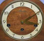 Vintage Hermle Chiming Tambour Mantel Clock