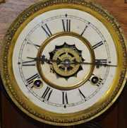 Antique Oak Waterbury “Dabney” Kitchen Clock