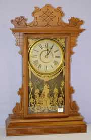 Antique Walnut E.N. Welch “Gilda” Kitchen Clock