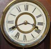 Antique New Haven “Mersey” Walnut Kitchen Clock