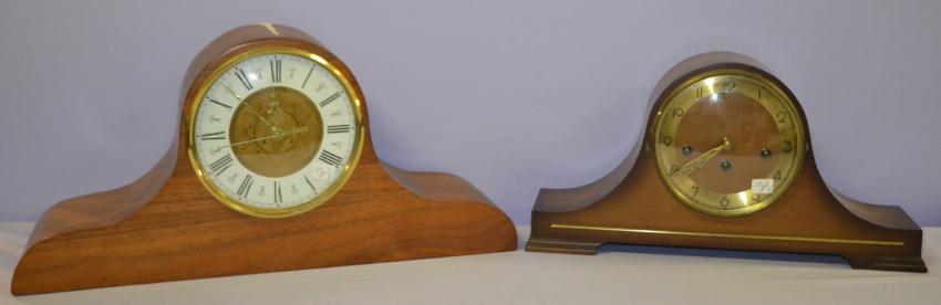 Two Vintage Mantel Clocks, One Chiming