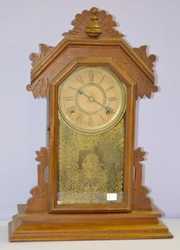 Antique Ingraham “Sapphire” Walnut Kitchen Clock