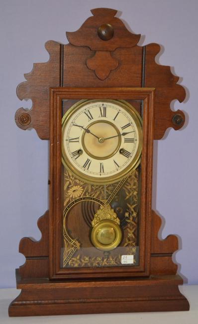 Antique Walnut Kitchen Clock