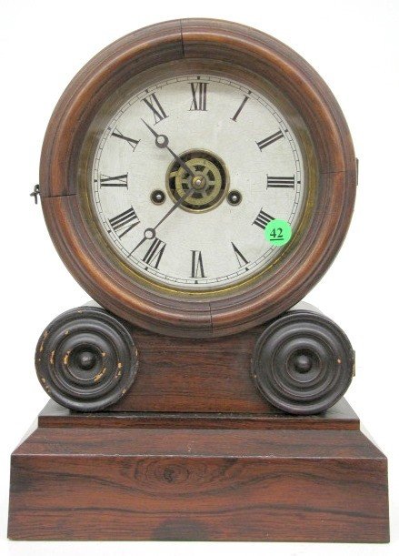 Ingraham 8 Day Round Face Shelf Clock w/Alarm