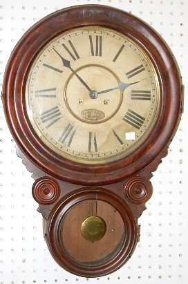 Sessions Ionic Mahogany Antique Clock