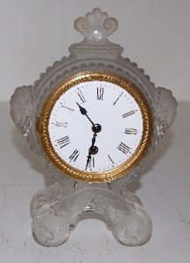 2 Pc. Glass Lady Head Clock