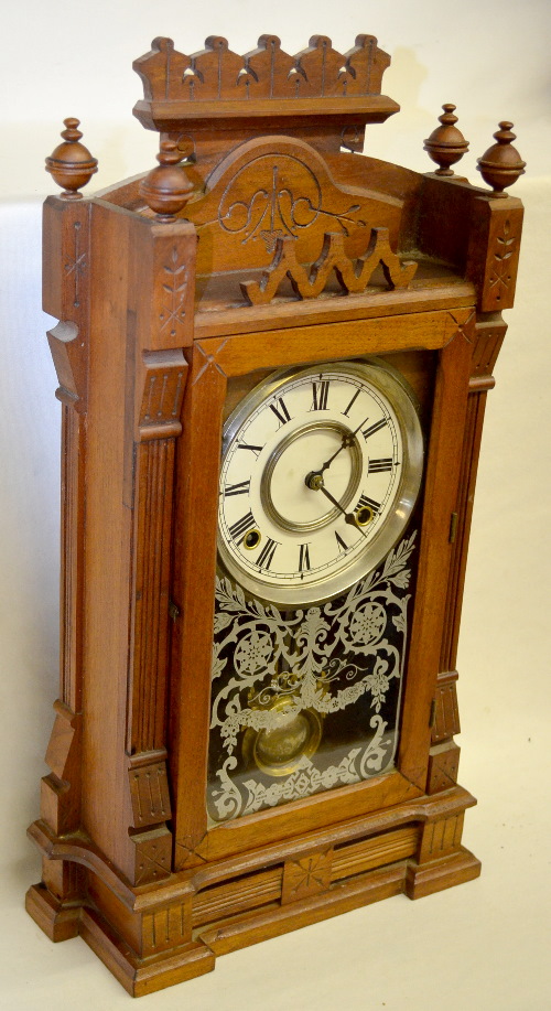 Antique Gilbert “Dacca” Walnut Kitchen Clock