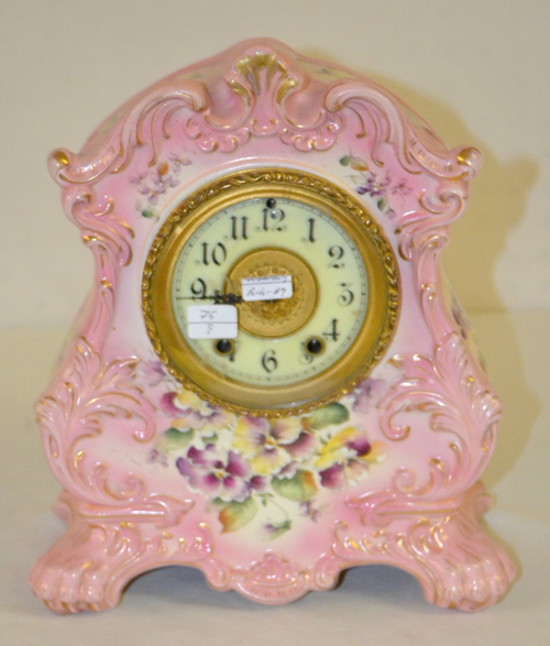 Antique Waterbury Parlor #9 Porcelain Mantel Clock
