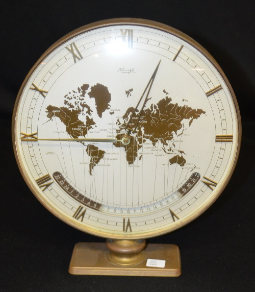 Vintage German Kienzle World Time Zone Clock